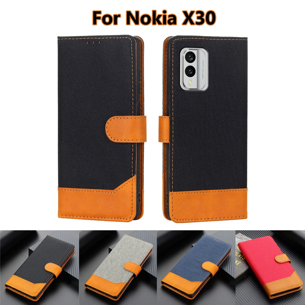 Nokia X30 Kılıf Deri Manyetik Cüzdan kart tutucu Kitap Standı Kapak Estuches De Celular Nokia X30 X 30 5G Silikon Caso