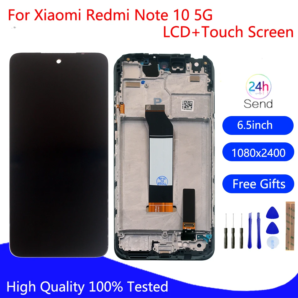 Orijinal Xiaomi Redmi İçin Not 10 5G LCD ekran dokunmatik ekran Digitizer Redmi İçin Not 10 Ekran lcd Ekran Telefon Parçaları