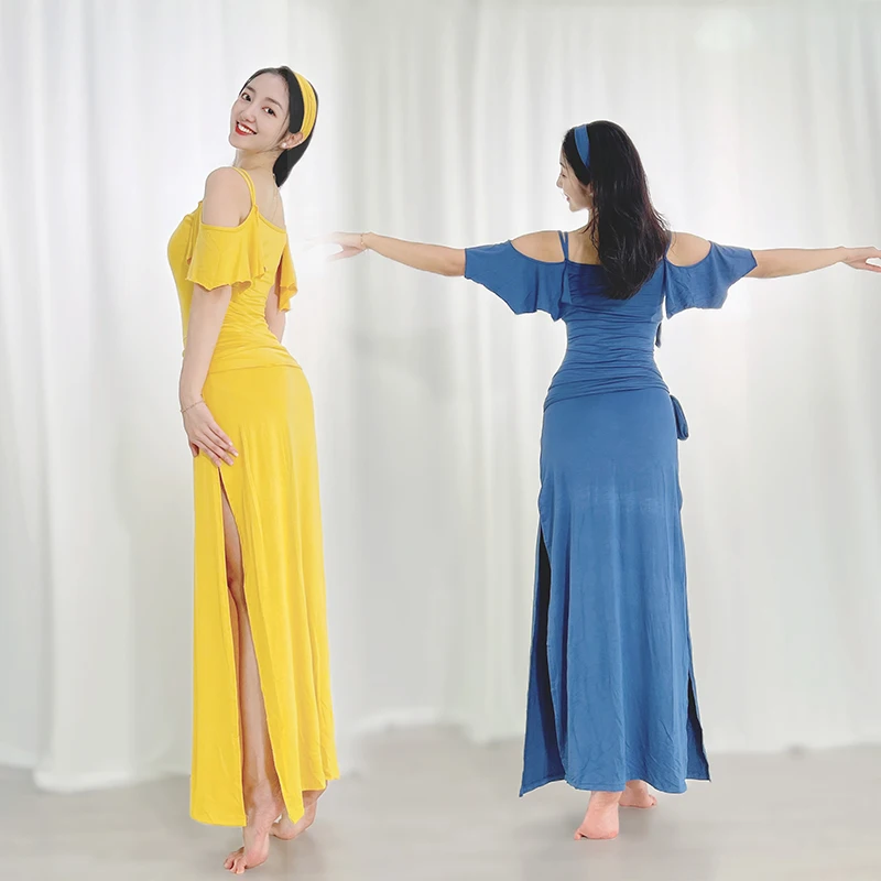 Oryantal Dans Eğitim Kıyafetleri 2022 Oryantal Dans Elbise Modal Tarzı Yeni İnce Oryantal Dans Elbise Uzun Etek Oryantal Oryantal Dans Elbise