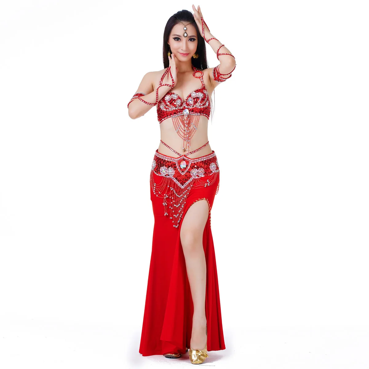 Oryantal Dans Performansı Kostüm kadın Oryantal dans kostümü Pop Şarkı Özelleştirilmiş Seksi Yetişkin oryantal dans kostümü