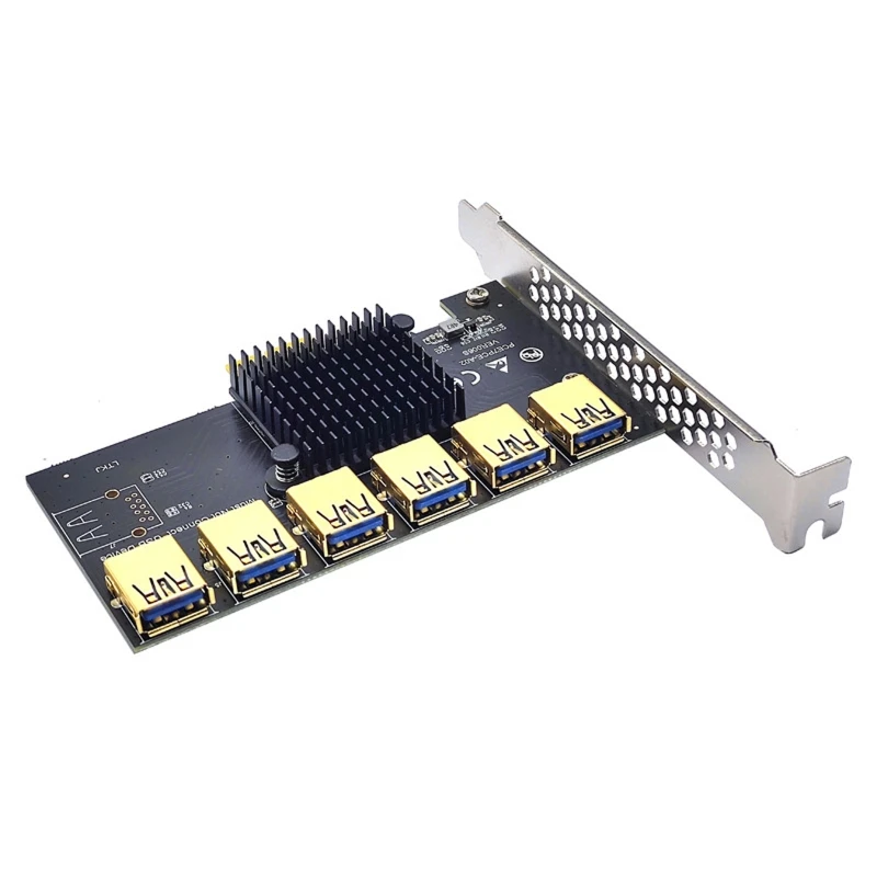 PCIE 1 ila 6 PCI-Express Grafik Kartı Adaptörü Pcıe 1X ila 16X USB3. 0 Çarpan
