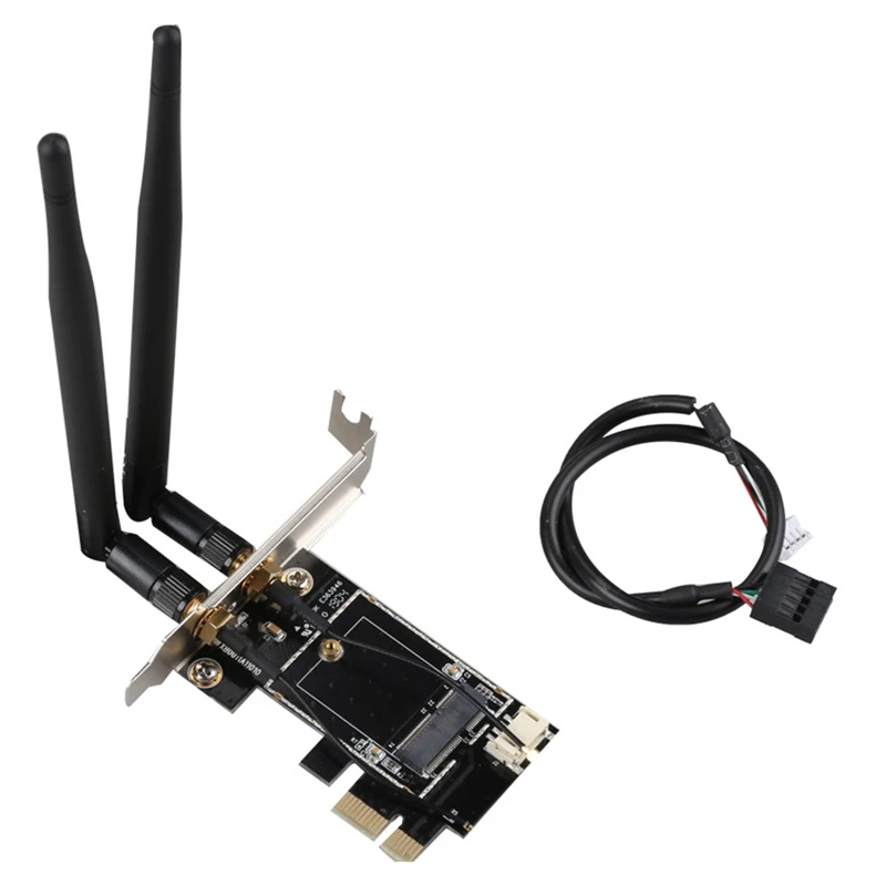 PCIE Wifi Kart Adaptörü Kablosuz Ağ Kartı M2 NGFF Bluetooth Dönüştürücü Masaüstü Wi-Fi 8260 8265NGW AX200 9260 7265
