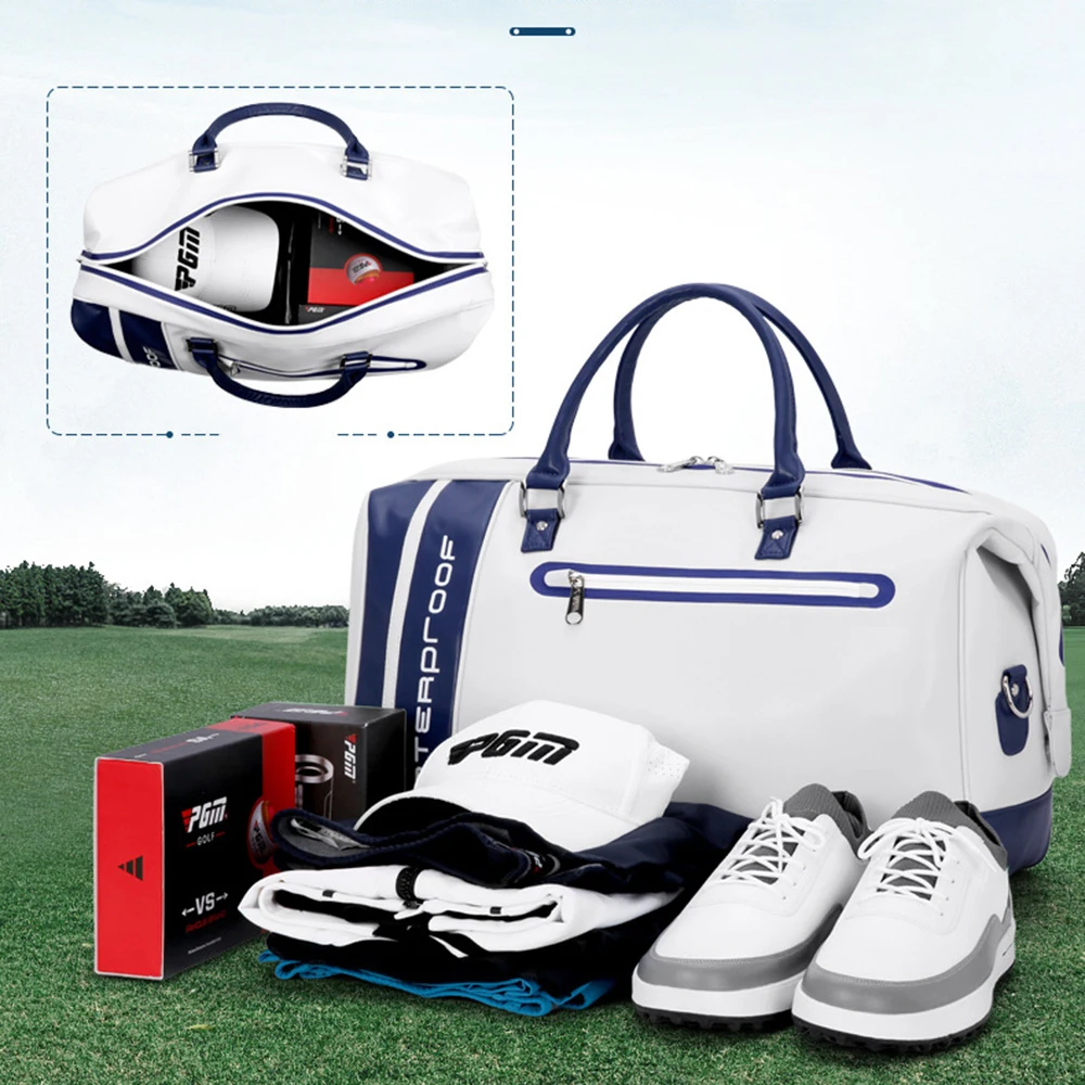 Pgm Golf Giyim Çantası Erkekler İçin Hafif Mikrofiber Deri Su Geçirmez Giyim Çantası Bağımsız ayakkabı çantası saklama çantası Taşınabilir