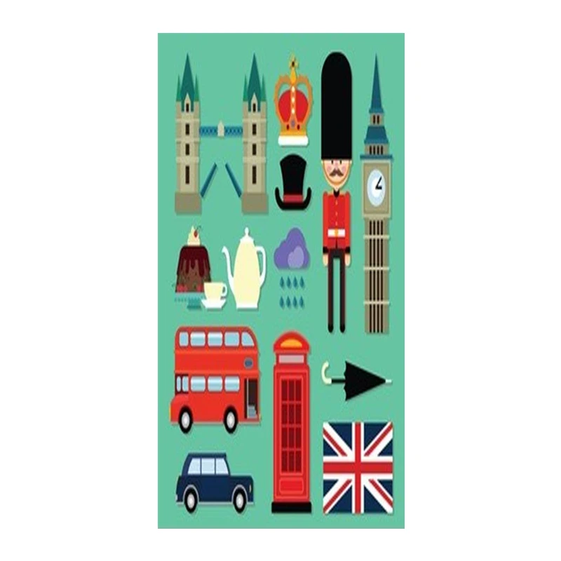 Sevimli Union Jack Bayrağı İngiliz Otobüs Plaj Seyahat Havlusu Çocuklar Noel Londra Çift Katlı Banyo Havlusu Mikrofiber Big Ben Kabin