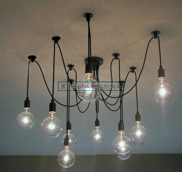 SimpleStyle Edison avize ışık kolye Lamp10 ışıkları (DAHİL ampul ve uzaktan kumanda)