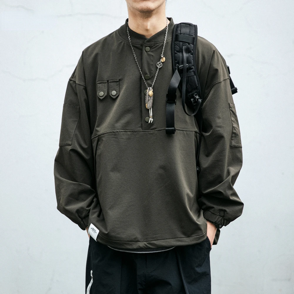Streetwear yüksek kaliteli yay Sonbahar Spor Rahat Tişörtü Kore Uzun Kollu Kazak Erkek Giyim Ceket
