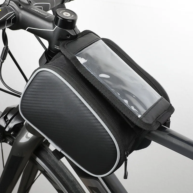 Su geçirmez bisiklet şasisi Çantası Çift Arka Dokunmatik Ekran Ön Alet Sepeti Spor Yol Bisikleti Sırt Çantası MTB Bisiklet Sepeti Aksesuarları