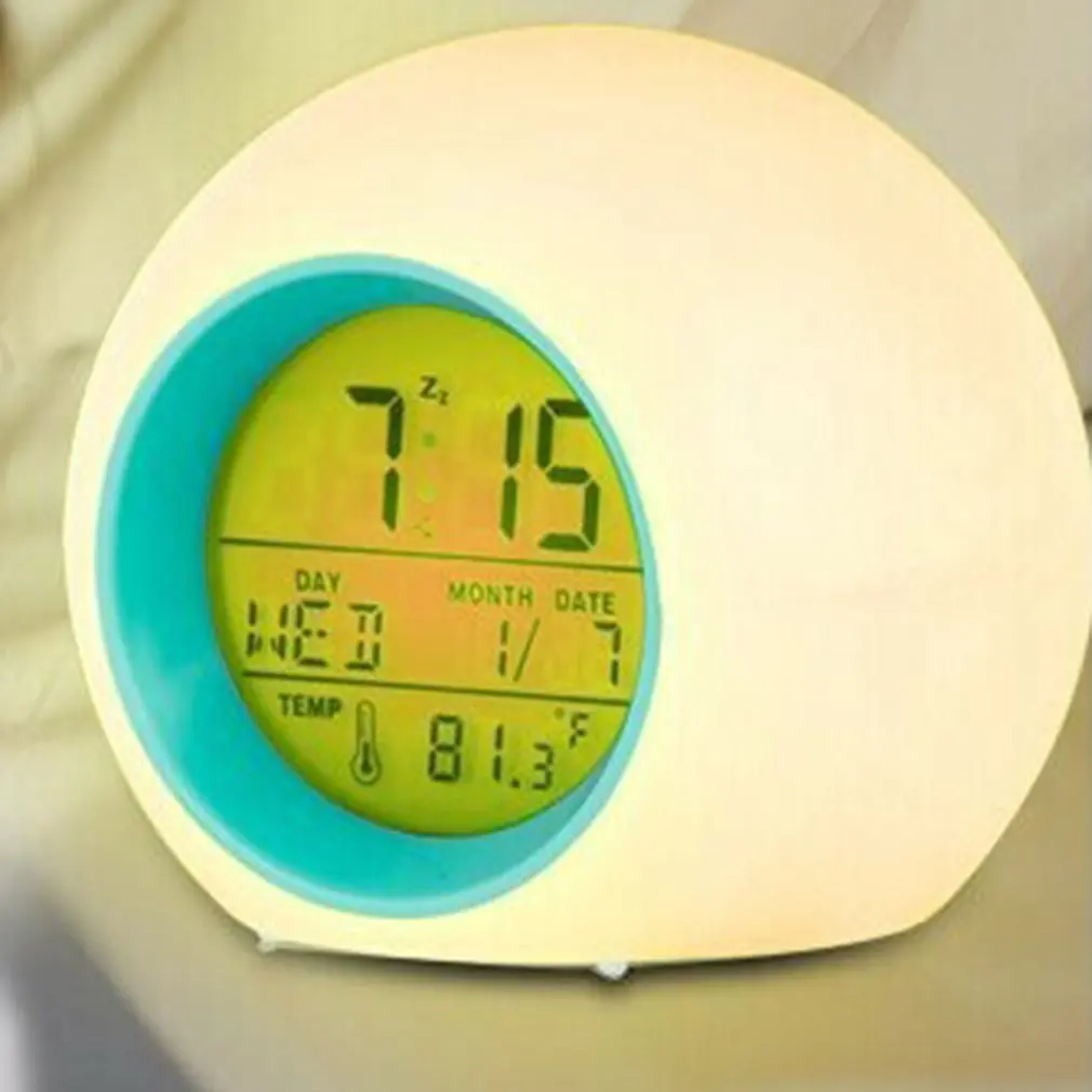 Sıcak Yeni Renkli çalar saat Yaratıcı Dairesel Sıcaklık İzleme Erteleme Fonksiyonu Sıcaklık Fonksiyonu İle Hızlı Teslimat