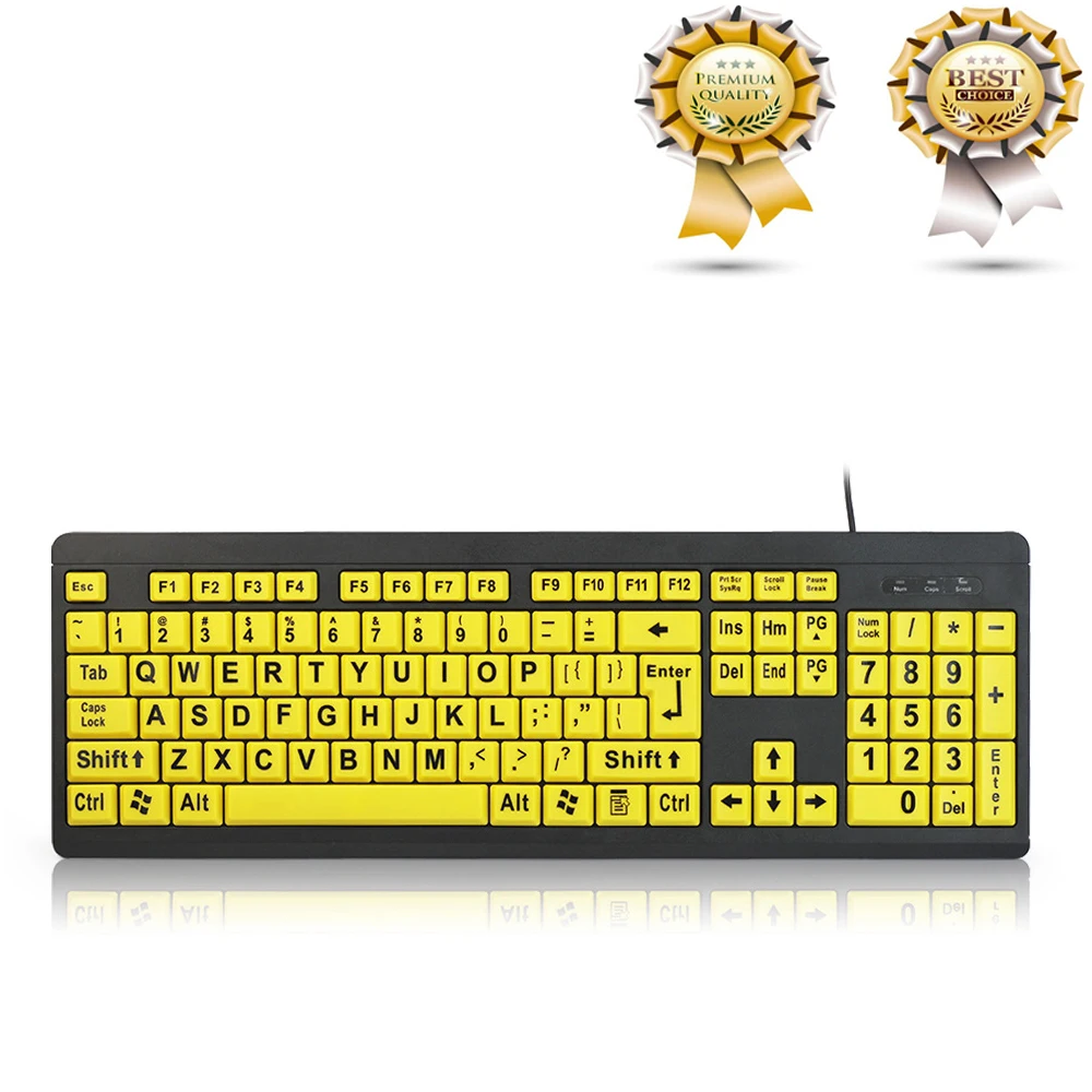 T801 USB Kablolu sarı Oyun klavyesi Bilgisayar dizüstü Büyük klavye