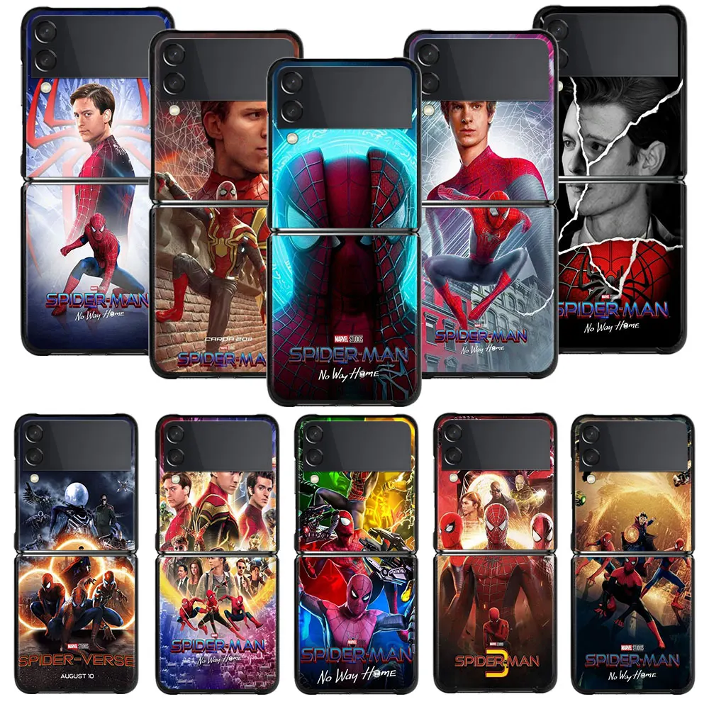 Telefon kılıfı Marvel Örümcek Adam Hiçbir Şekilde Ev Samsung Flip ZFlip Z Flip3 5G ZFlip3 Kılıfları Kılıfları Sert PC