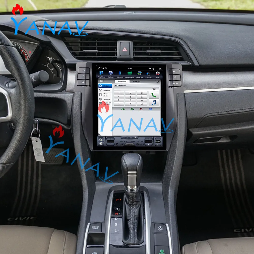 Tesla tarzı dikey Android Navigasyon-Honda-Civic 2016 + Araba otomobil radyosu Multimedya Oynatıcı teyp Kafa Ünitesi
