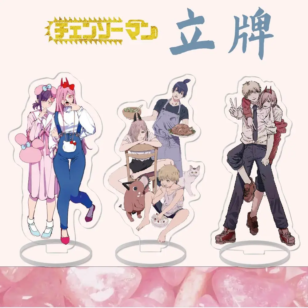 Testere Adam Denji Pochita Güç Nyaako Anime Akrilik Standı Figürü Dekor Koleksiyonu Modeli Bebek Hediyeleri