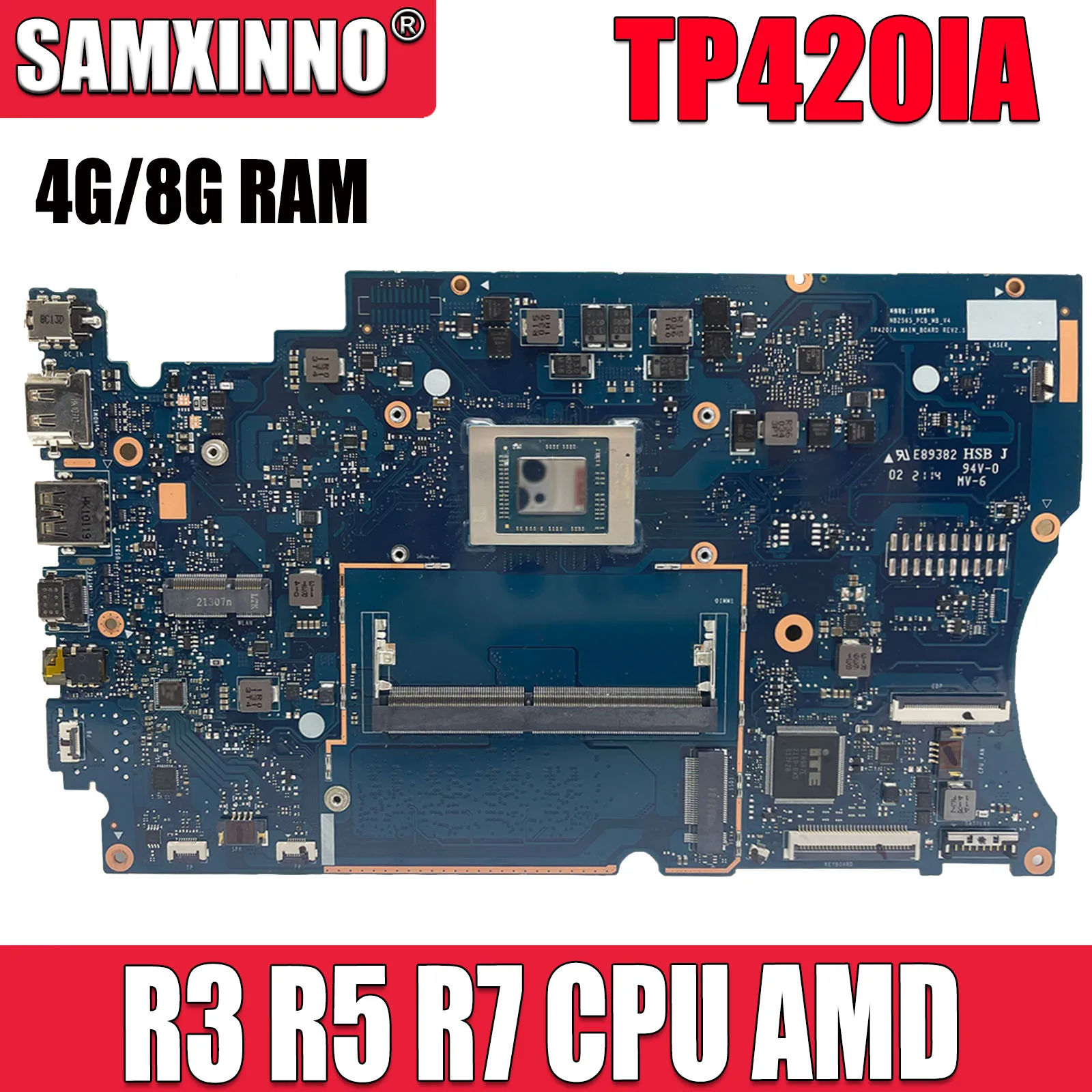 TP420IA Laptop Anakart ASUS İçin ExpertBook TP420I Yeni Anakart R3-4300U R5-4500U R7-4700U CPU 4G / 8G-RAM GM %100 % Test