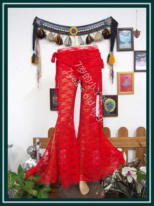 tribal fusion Oryantal dans pantolon Dantel Gotik Tribal Oryantal Dans flare Pantolon etek DB81-86