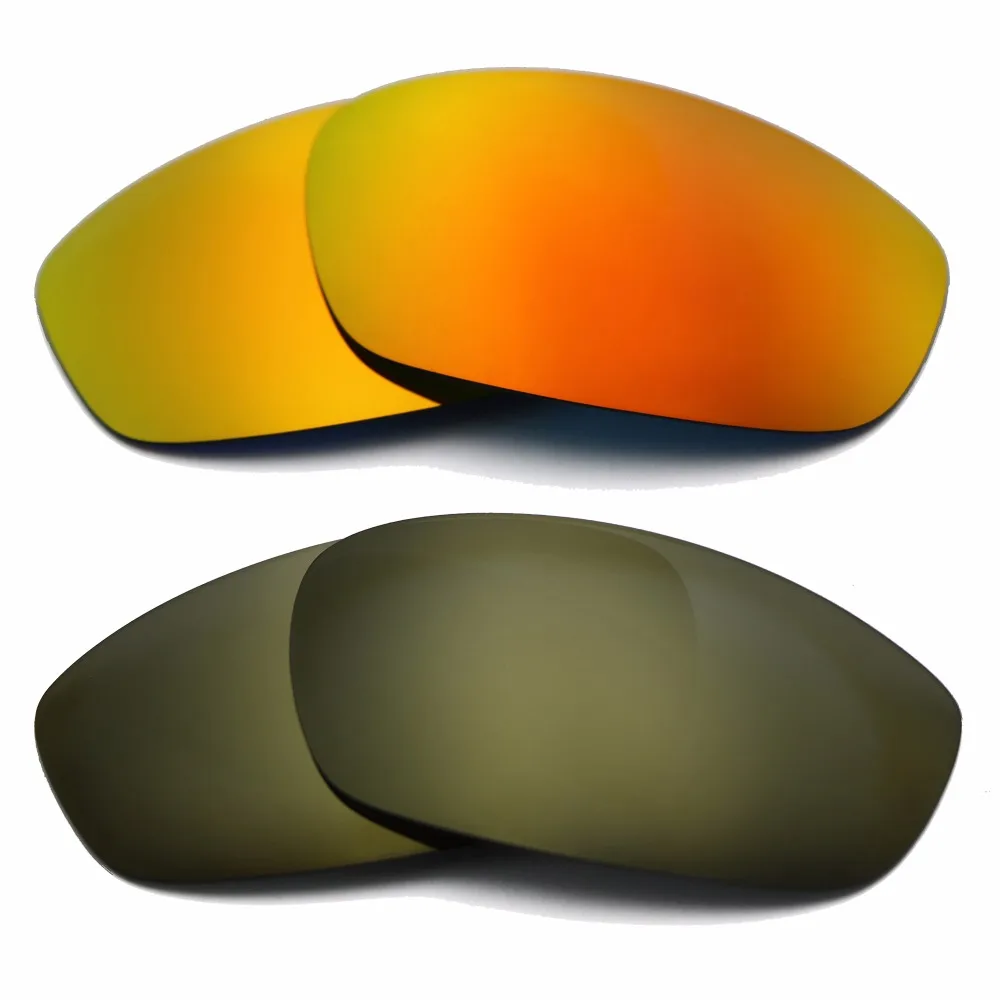 Turuncu Kırmızı Aynalı ve Bronz Altın Aynalı Polarize Yedek Lensler Düz Ceket 2007 Çerçeve 100 % UVA ve UVB