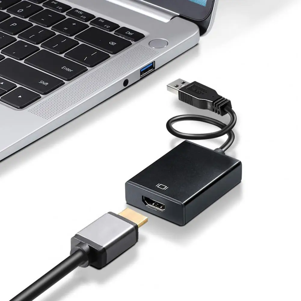 USB Adaptörü Kullanışlı Kararlı Sinyal Korozyona dayanıklı USB 3.0 HDMI uyumlu Kablo Dönüştürücü Ofis için