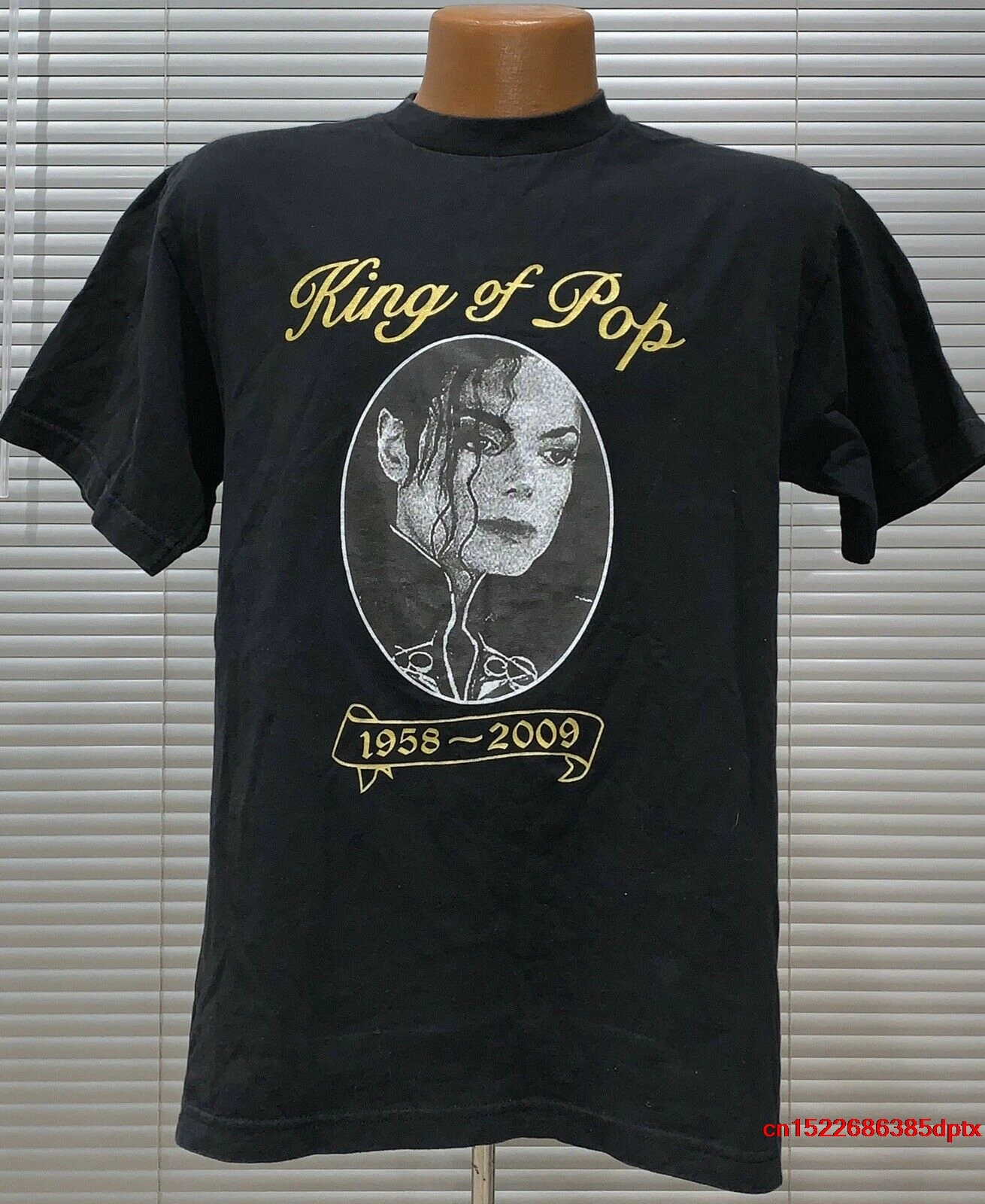 Vtg 2009 Michael Jackson RIP Kral Pop Gömlek Orta M Siyah Pamuk MJ erkek tişört tee