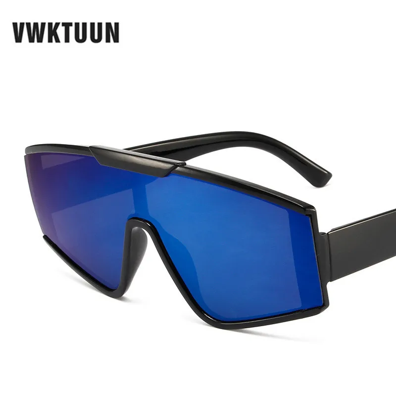 VWKTUUN Hip Hop Güneş Gözlüğü Erkekler Entegre Sürüş Sürücü Güneş Gözlüğü Açık Boy Gözlük UV400 Puan