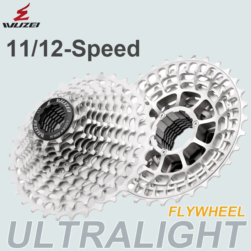WUZEI SL CNC Yol Bisiklet 12/11 S Ultralight Pedal Çevirmeden 11-28/32/34/36 T Bisiklet Kaset Volan 12 Hız K7 Çakıl 11 V Dişli