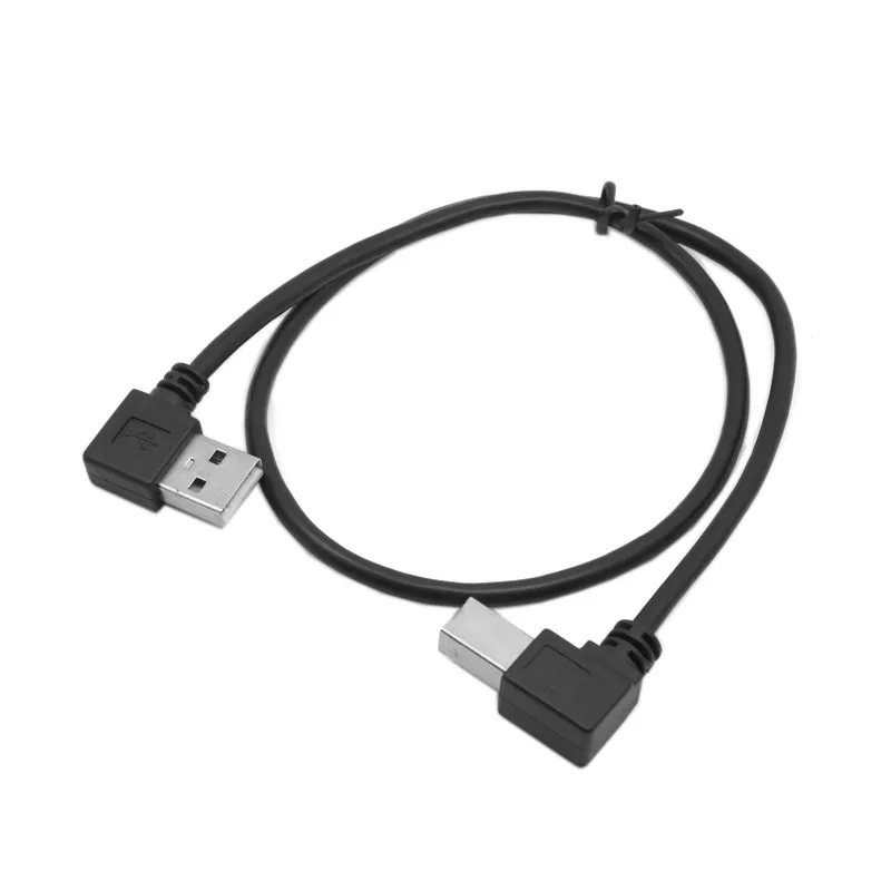 Xiwai Chenyang Sol Açılı USB 2.0 A Erkek B Erkek Açılı 90 Derece Yazıcı Kablosu 50cm 100cm
