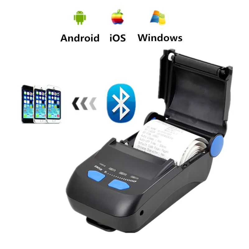 XP-P300 Take Away Sipariş Perakende yazarkasa Küçük Bilet USB Cep Telefonu Bluetooth Mini Taşınabilir 58mm Termal Makbuz Yazıcı