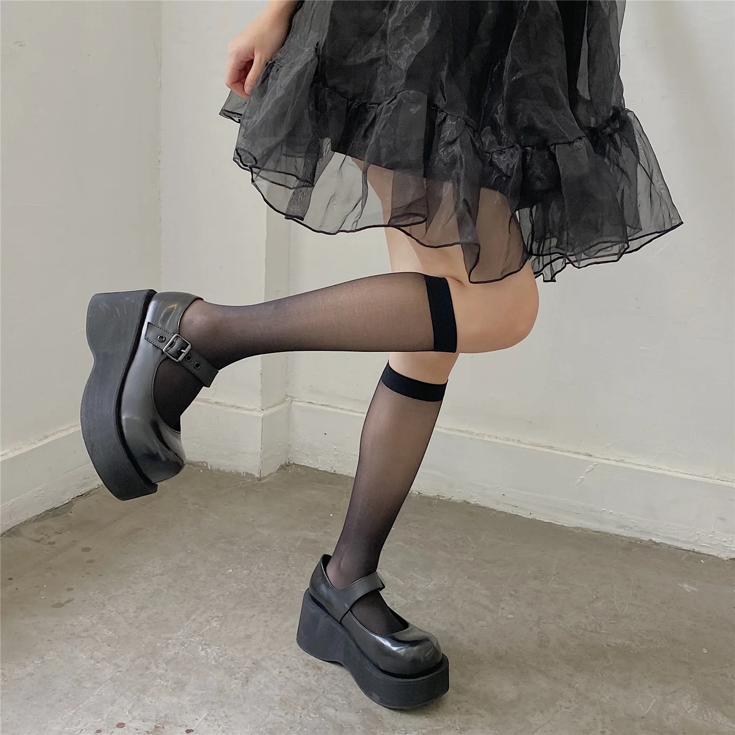 Yaz Ultra ince JK Çorap Japon Tarzı Lolita Dikişsiz Şeffaf Naylon Uzun Çorap Kızlar için Diz Üstü Çorap Çorap