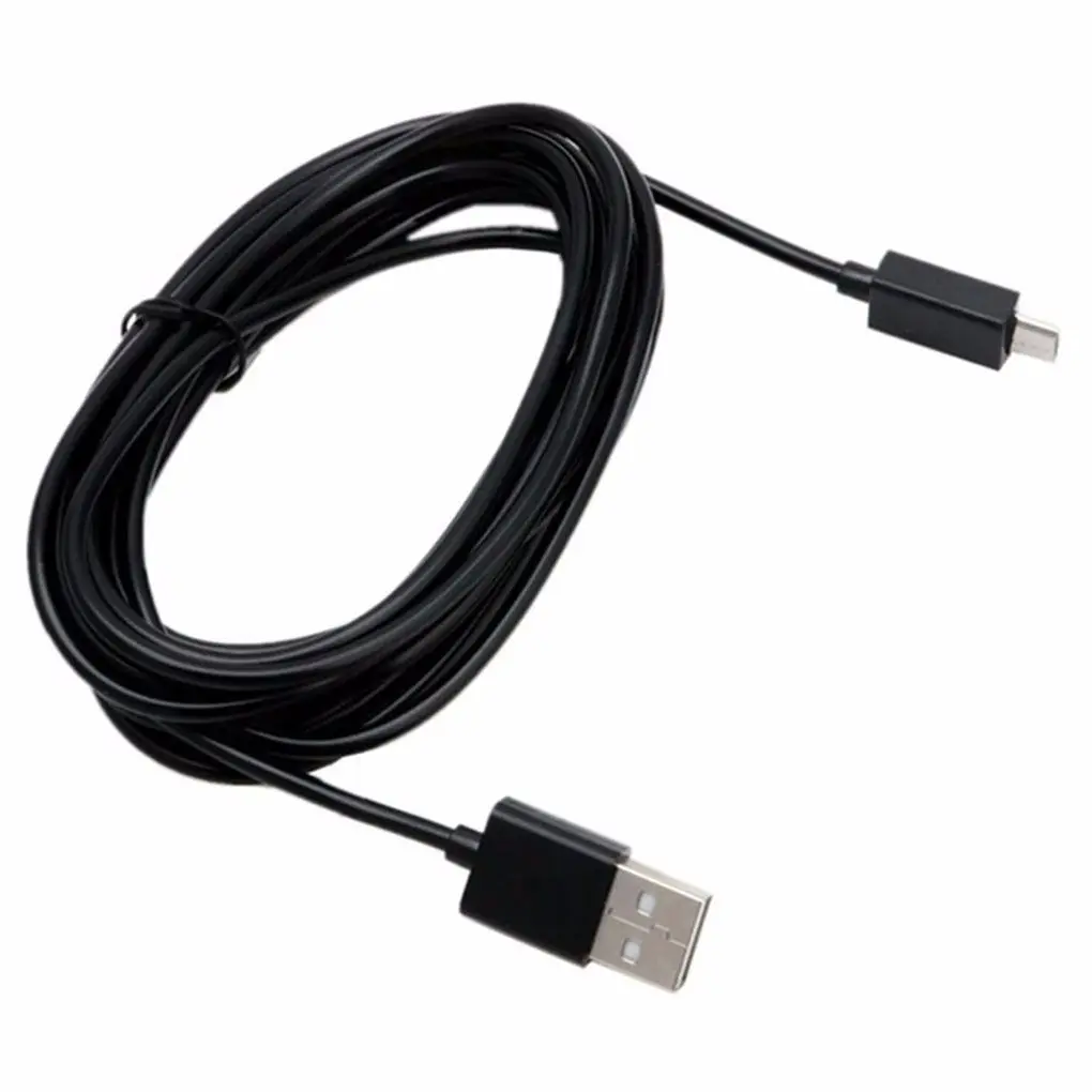 Yedek PS4 3 Metre şarj kablosu Siyah şarj kablosu USB Mikro Hattı Gamepad Şarj Kablosu