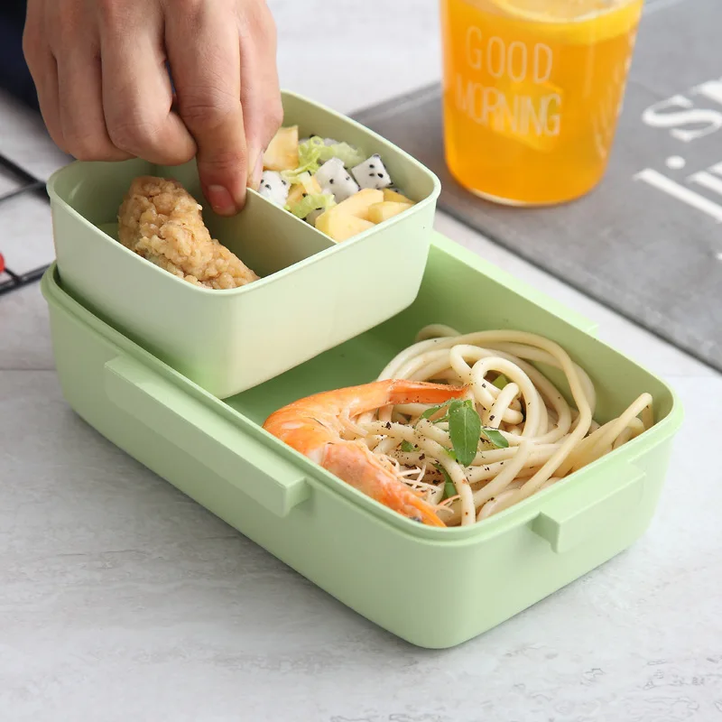 Yemek kabı Sızdırmaz Bağımsız Kafes Bento yemek kabı Çocuklar için Bento Kutusu Taşınabilir Gıda Kabı sevimli yemek kabı