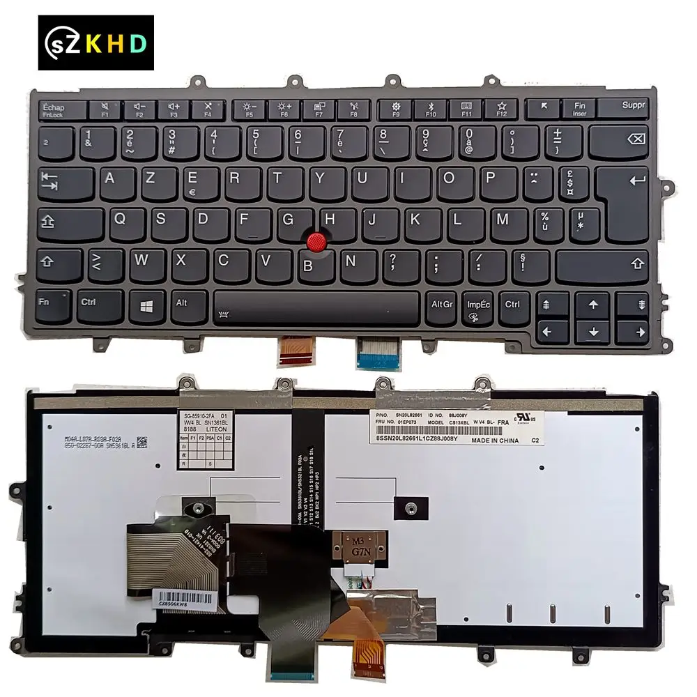 Yeni Orijinal Fransız Arkadan Aydınlatmalı Klavye İçin Lenovo ThinkPad X240 X250 X260 X270 A725 X230S Dizüstü 01EP073 SN20L82661