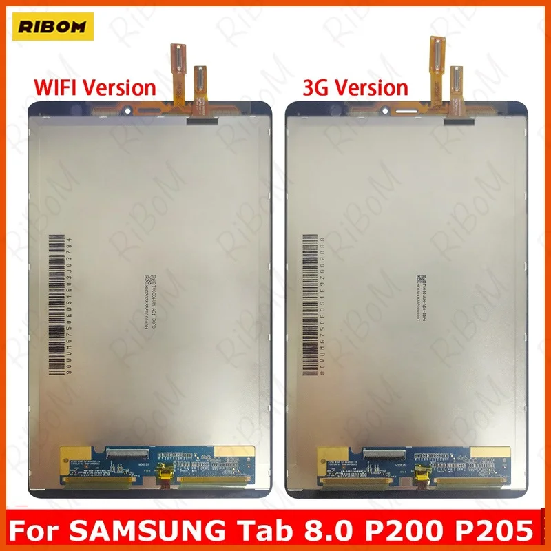 Yeni samsung LCD Galaxy Tab 8.0 SM-P200 SM-P205 dokunmatik LCD ekran ekran takımı değiştirme P200 / P205 WİFİ / 3G