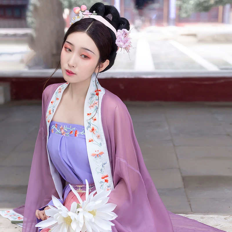 Yeni Çin Tarzı Peri Hanfu Elbise Cosplay Antik Geleneksel Zarif Tang Hanedanı Prenses Performans Hanfu Kostümleri SL4174