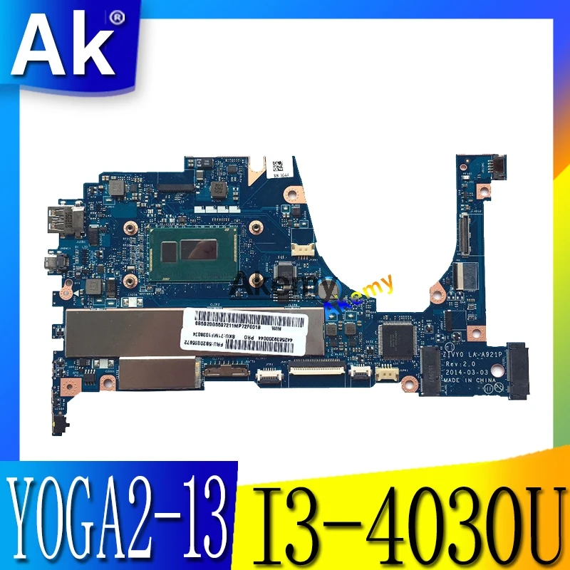 YENİ ve Orijinal dizüstü Lenovo YOGA2-13 Yoga 2 13 Anakart anakart I3-4030U cpu 4G RAM LA-A921P 5B20G55969