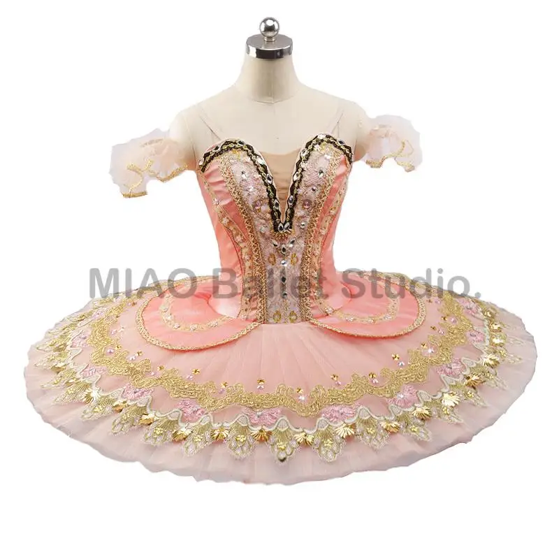 Şeftali Profesyonel Bale Tutu Gözleme elbise Balerin klasik Bale Tutu Etek pembe Esmeralda Bale Kostüm Kadınlar için 0044